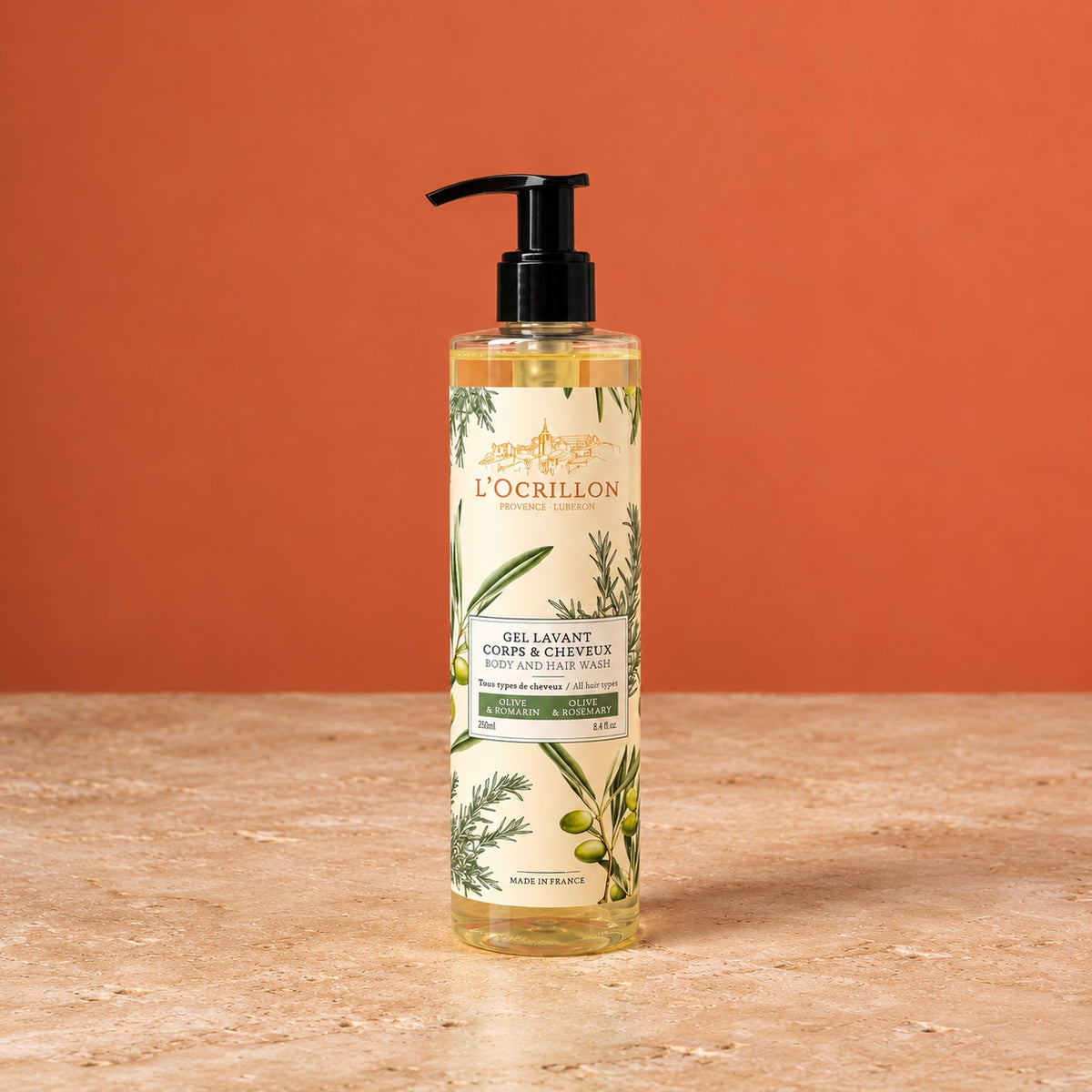 Gel lavant Corps & Cheveux Olive-Romarin