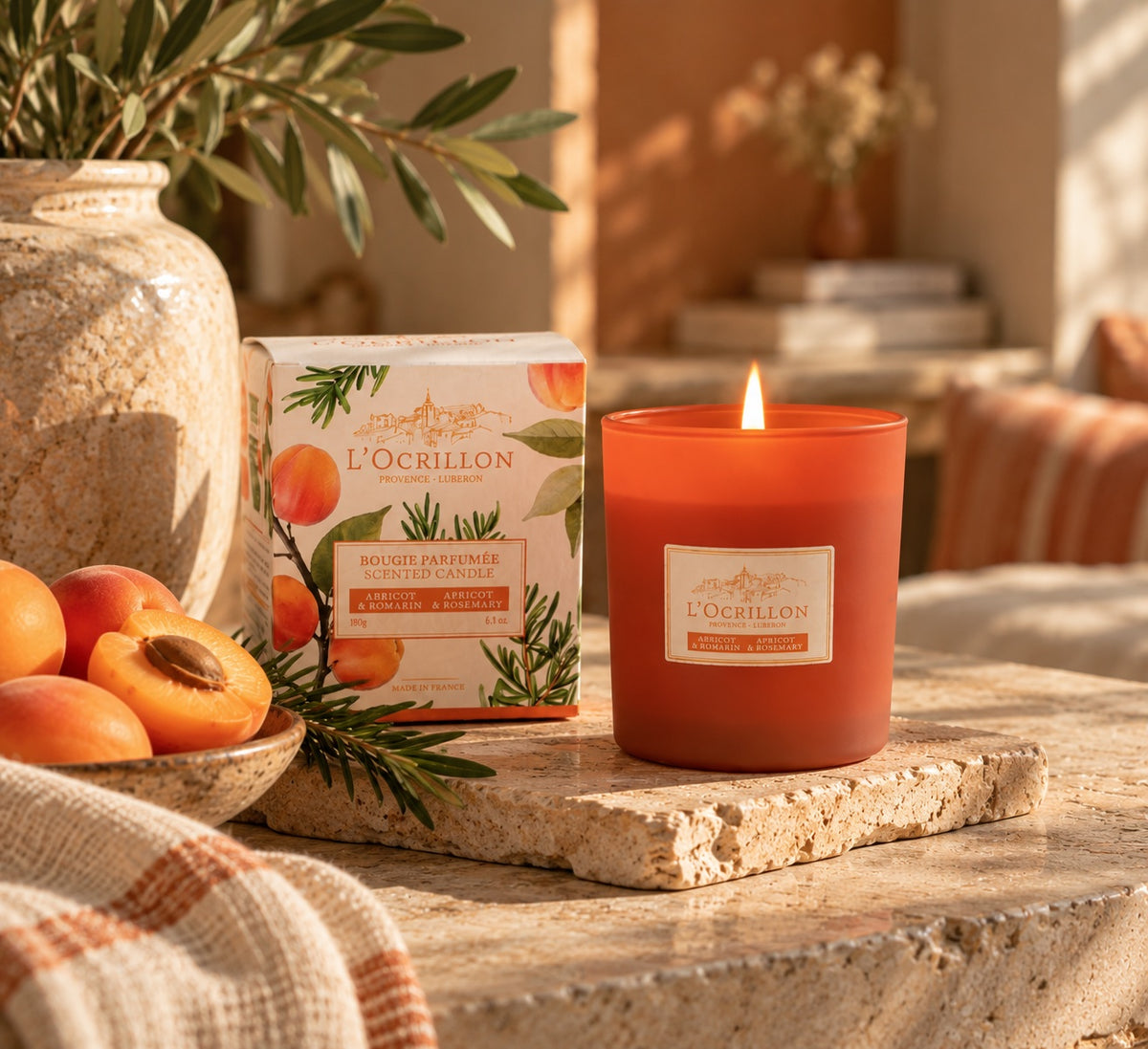 Bougie parfumée Abricot-Romarin