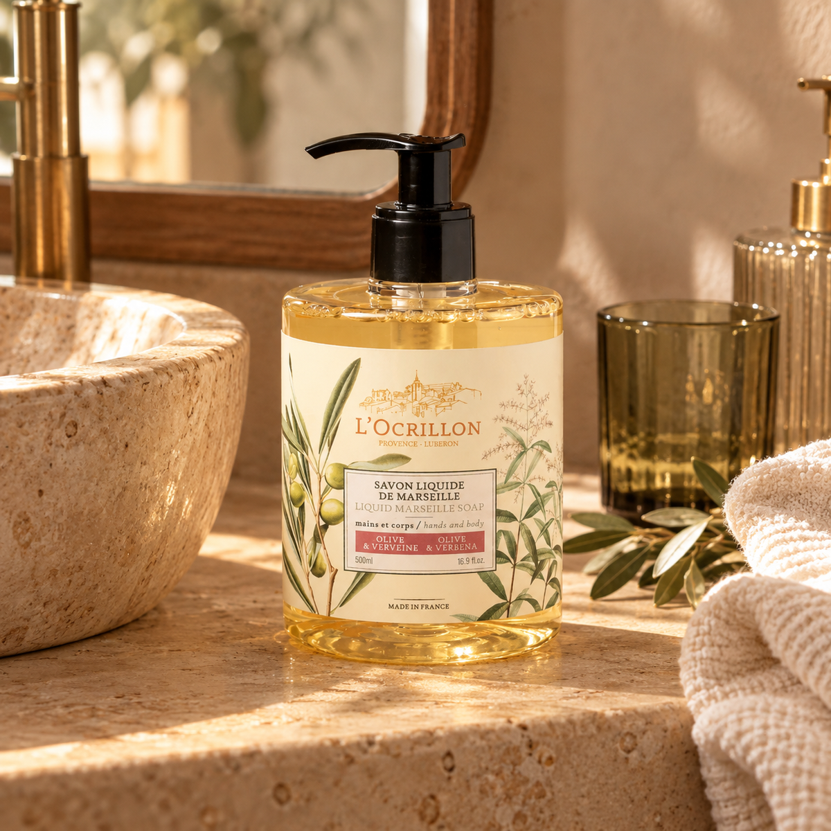 Marseille liquid soap Olive-Verbena